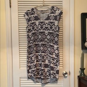 TNF Geometric Patterned Gray Dress